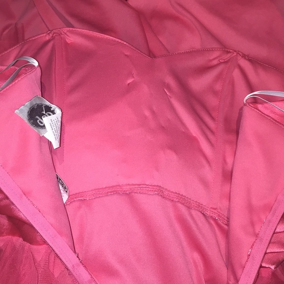 Deb Ladies Strapless High Low Ruffled Formal Prom Dress Pink Size 11/12 - Picture 15 of 15